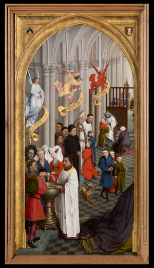Baptism, Confirmation and Confession, 1440-45 (oil on panel)