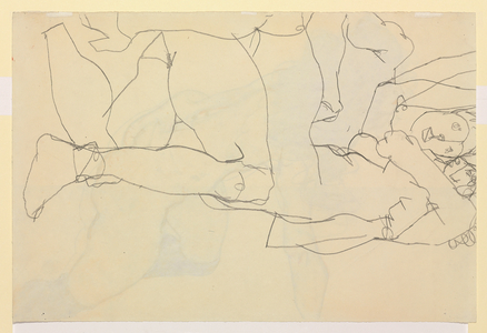 Lovers (verso), 1914 (pencil on paper)