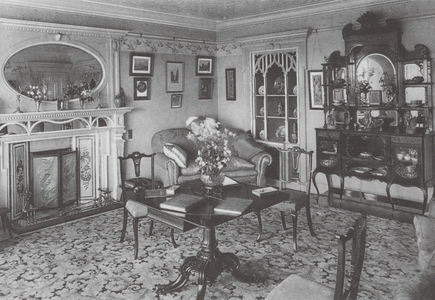 St Andrew's Convent, Home for Mental Patients: The Drawingroom (b/w photo)