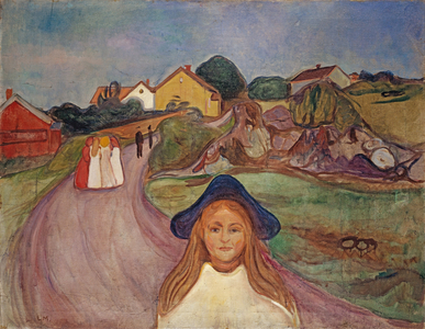 Road in Aasgaardstrand, 1901 (oil on canvas)