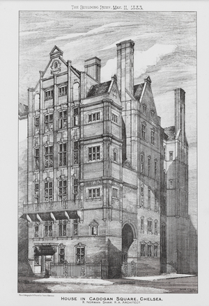 House in Cadogan Square, Chelsea (engraving)