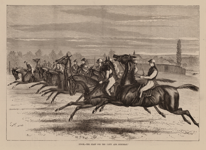 Epsom, The Start for the "City and Suburban" (engraving)
