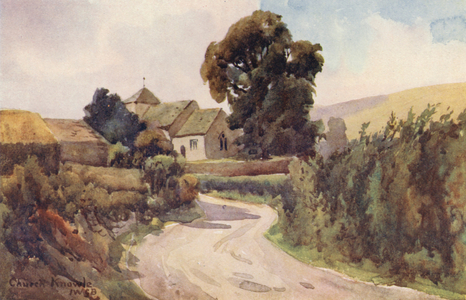 Church Knowle (colour litho)