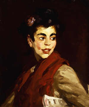 Newsgirl - Madrid, 1908 (oil on canvas)