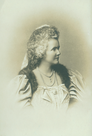Elisabeth of Wied (1843-1916), Queen Consort of Romania through her Marriage to King Carol I, Portrait (b/w photo)