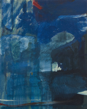 Blue with Red, Paros, 2017 (oil on canvas)