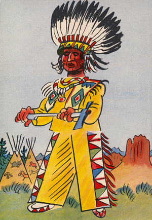 Walter Trier’s crazy costumes: Arizona, USA (colour litho)