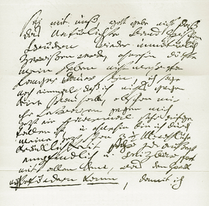 Part of hand written letter by Beethoven, 19th century (manuscript)