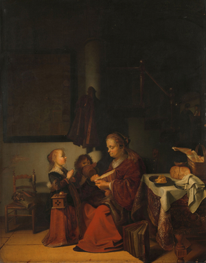 Breakfast, 1640 (oil on panel)