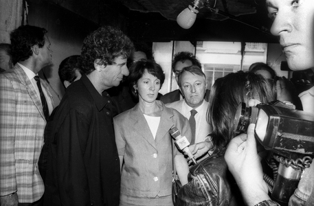 Jack Lang and Catherine Tasca at GLOBE, Paris, 1988 (photo)