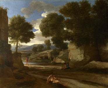 Landscape with Travellers Resting, c.1638 (oil on canvas)