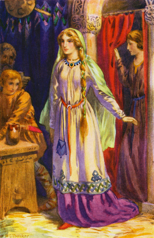 "'Place for the Lady Rowena'" (colour litho)