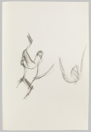 Drawing of Hand upon Breast, c.2000 (charcoal on paper)