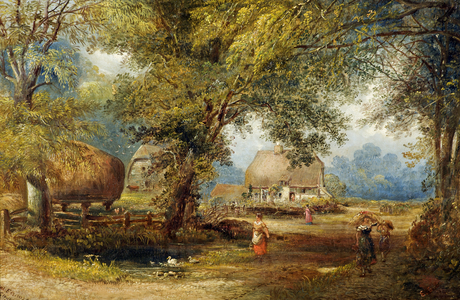 At Elmore, Gloucester, 1879 (oil on canvas)