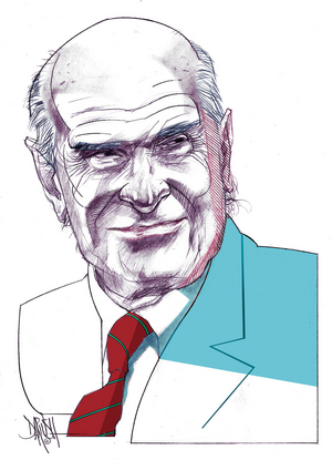 Umberto Veronesi, 2024 (digital coloured pencil drawing)