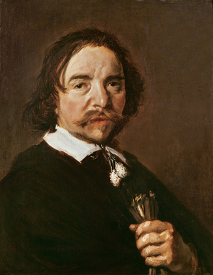 Portrait of a Man with a Glove and Black Hair, c.1657 (oil on canvas)