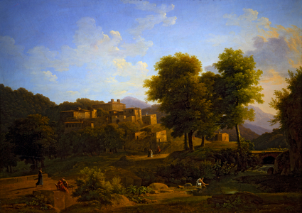 View of a Town in the Sabine Hills, 1814 (oil on canvas)