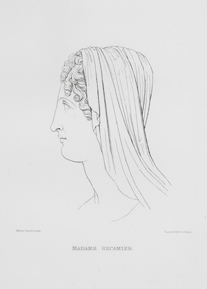 Antonio Canova: Madame Recamier (engraving)