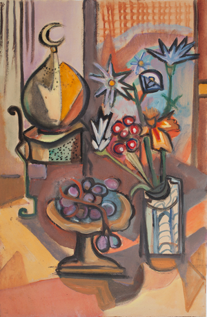 Untitled (Vase Flowers) (oil sketch on wove paper)