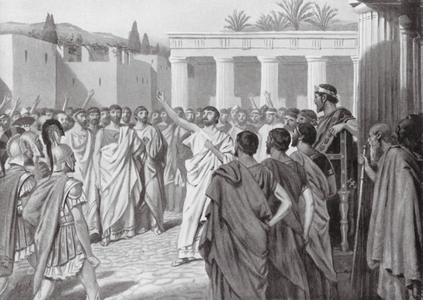 Congress of Peloponnesian States at Sparta, BC 432 (litho)