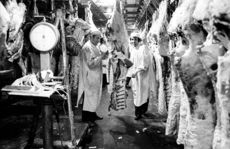 Meal Market, Rungis, France, January 15, 1973 (b/w photo)