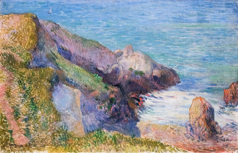 Rocks on the Brittany coast, 1888 (Oil on canvas)