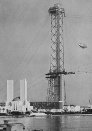 The Sky Ride with U.S. Government Building At The Century Of Progress