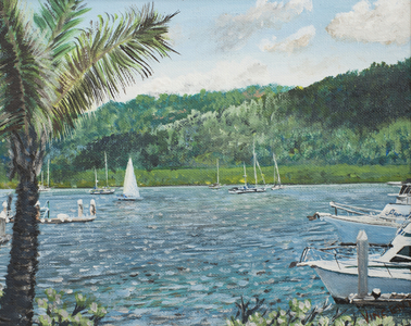 Cairns Australia, 1998, (acrylic on canvas board)