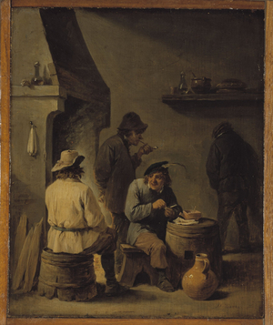 La tabagie, between 1645 and 1646 (oil on wood)