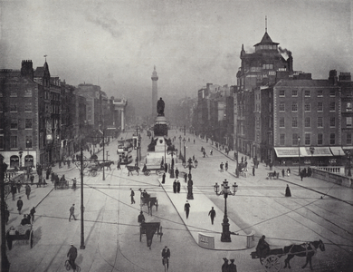 O'Connell Street (Sackville Street), Dublin (b/w photo)