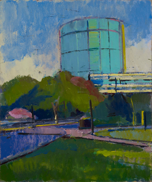 Gasometer from Battersea Park