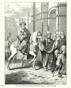 "The man whom the King delighteth to honour" (engraving)