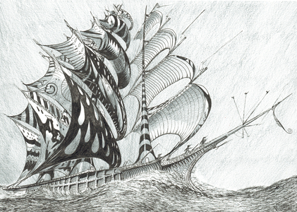 Storm Creators Caribbean Sea, 2017 (ink and pencil on paper)