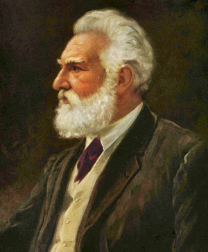 Portrait of Alexander Graham Bell, c.1920 (litho)