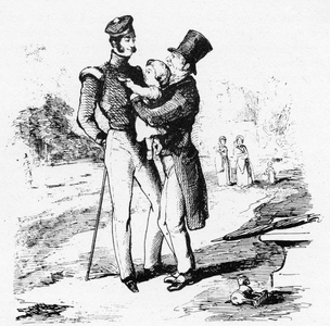 'Georgy makes acquaintance with a Waterloo man.'
