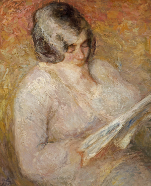 Woman Reading a Newspaper, 1930 (oil on canvas)