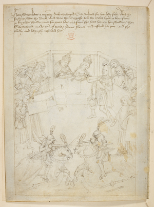 Cotton Julius E. IV, art. 6, The 'Beauchamp Pageants', c.1483 (ink on vellum)