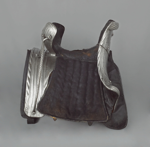 Component of Equestrian Armour, German, partially Landshut, c.1485 (iron, steel, leather, felt, canvas, wood & copper alloy)