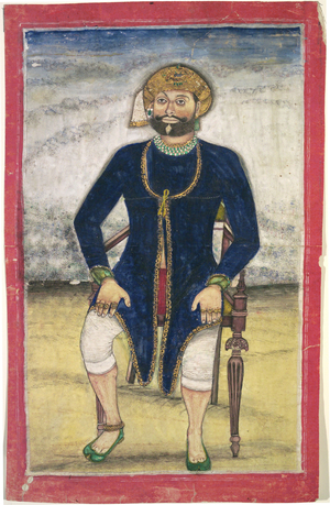 Khanderao Gaekwad, Maharajah of Baroda, c.1860 (gouache on paper)