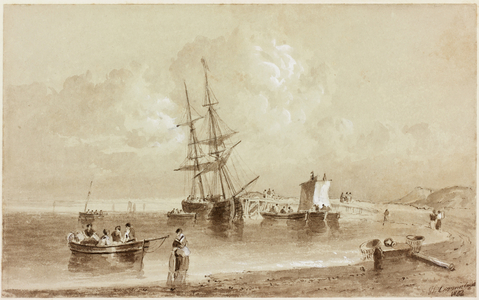 Budle Bay, Northumberland (ink on paper)