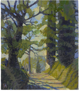 Outside the Villa Fornari, 2015 (oil on linen)