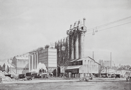 A Modern Factory Producing Dolomite (b/w photo)