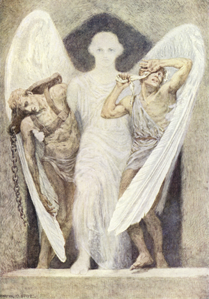 Psalm CXLVI, Verse 8 (colour litho)