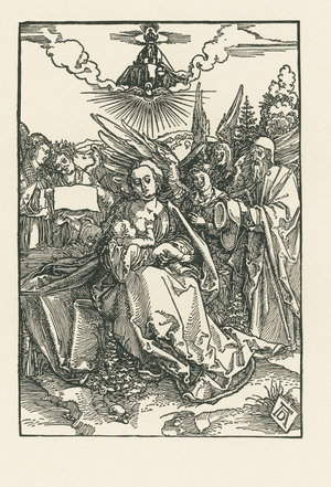 Holy Family with five Angels, c.1503-04 (woodcut)