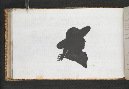 Egerton 1606, f.37vPortrait in profile.Album of Christoff Laurentz Wiesner, containing autograph inscriptions of various persons collected at Ulm, Jena, Erlangen, Nuremberg, Stuttgart, Leipsic, Berlin, etc .,1779-1803