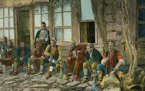 Café, Constantinople, late 19th/beg 20th century (postcard)
