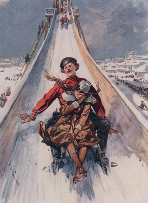 A Toboggan Slide (litho)