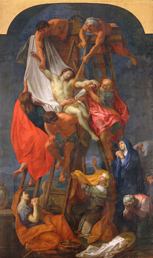 Descent from the Cross, c.1680 (oil on canvas)