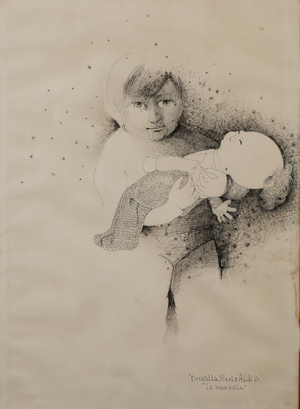The doll, 1961 (Indian ink on paper)