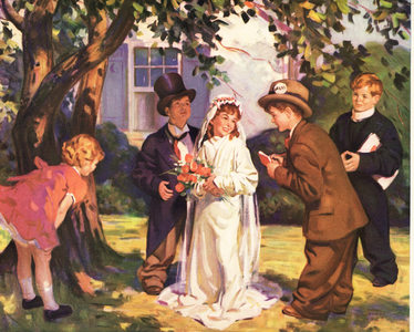 Fancy Dress Wedding Packard Magazine, advert (detail), USA, 1930s